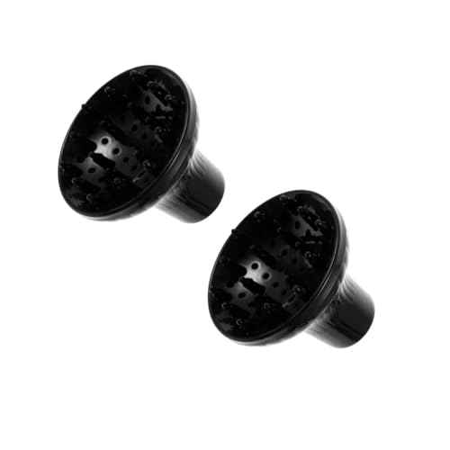 VALICLUD 2 Difusores Para Secador De Pelo Para Cabello Rizado Con Concentrador De Aire De Microfibra Color Negro