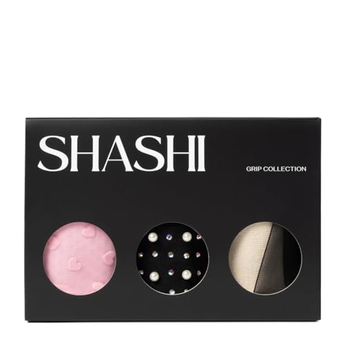 SHASHI Grip Socks Pack – Assorted Non-Slip Sock Packs for Pilates, Barre, & Yoga – Stylish & Supportive Footwear (3 Pairs)