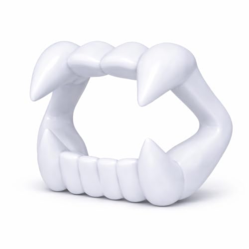 TK Gruppe Timo Klingler Dentadura de vampiro - adequada para crianças - estável e segura - dentes de vampiro, dentadura de dracula, vampiro para colocar - Halloween e carnaval
