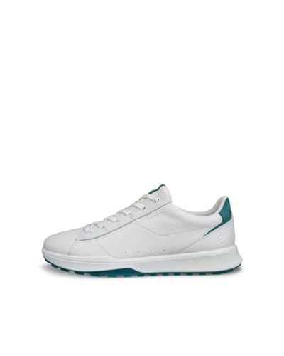 ECCO Men Street Vibe Zapatos de Golf para Hombre, Estándar (White/Baygreen, Sistema Tallas Calzado EU, Adulto, Números, Mediano, 44)
