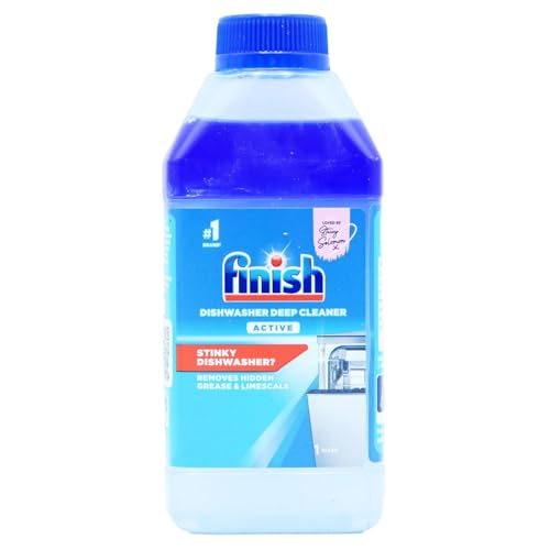 Image of Finish Dishwasher Deep Cleaner Liquid, 250 ml | Odour Removal Technology | Removes Hidden Dirt & Limescale| Extend your Dishwasher's life | World's #1 Dishwashing Brand