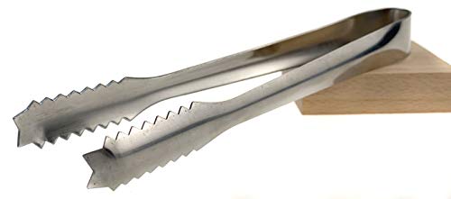 Quupy 3Pcs 7Inch Durable Stainless Steel Kitchen Tongs Ice Cube Tongs Bread Tongs Multifunctional Food Tongs Buffet Tongs Locking Metal Food Tongs Non-Slip Grip Great For Cooking Grilling #TOP7