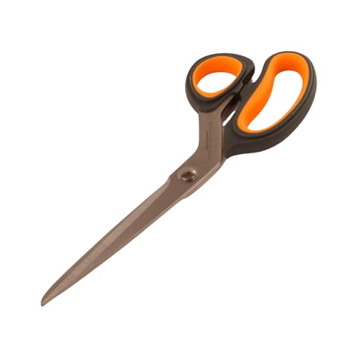 Fackelmann Tijeras de Cocina Multiusos, Tijeras Universales Grandes, Uso Profesional, Acero inoxidable y Mango Ergonómico Antideslizante de Polipropileno, Color Naranja y Negro, 22 cm, 1ud