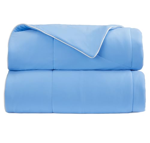 Springtree Home Cooling Blanket & Comforter | Oversized Cooling Throw Blanket 50" x 70" | Blanket for Hot Sleepers | All Seasons Bedding | Breathable & Lightweight | Throw - Cool Blue