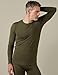 LAPASA Men's Thermal Underwear Top Crewneck Long Sleeve Shirt Base Layer Lightweight Winter Thermoflux 100 M09 X-Large Olive Green