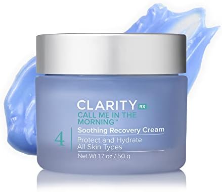 ClarityRx Call Me In The Morning Soothing Recovery Facial Cream, Natural Plant-Based Face Moisturizer with Skin-Protecting Antioxidants, Paraben & Cruelty Free Skin Care
