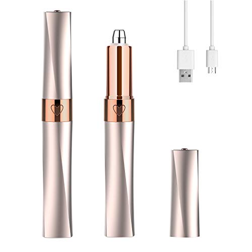 Eyebrow Hair Remover Rechargeable Ebeau Portable Painless Electric Eyebrow Trimmer Removal Eyebrow Razor Tool for Women(Champagne Gold)