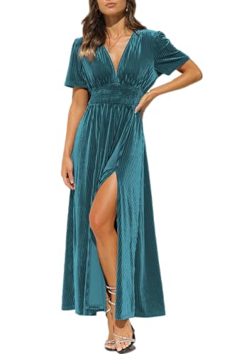 Image of Maxigerui Women's Velvet Maxi Dress Formal Dresses for Wedding Guest Dress