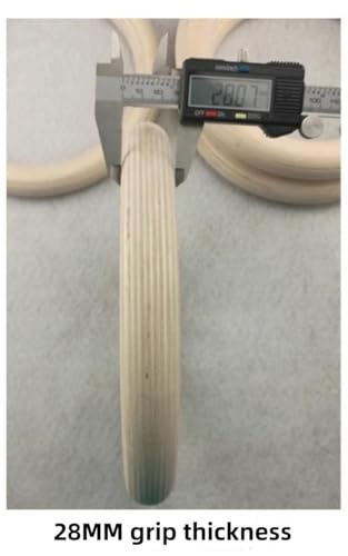 Anillas de gimnasia de madera ajustables para ejercicio en casa miniatura 5