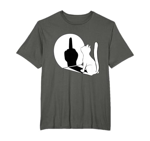 Chat Majeur drôle avec Doigt d'honneur T-Shirt