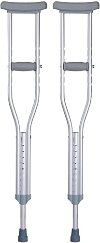 Béquilles aisselles en aluminium pour adulte senior et handicapé