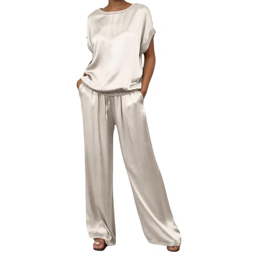 Chándal Mujer Conjuntos Jogging Mujer Conjunto Conjunto de sobreropa de dos piezas para mujer Sudadera con capucha Pantalones de correr a juego de manga larga, blanco, XL