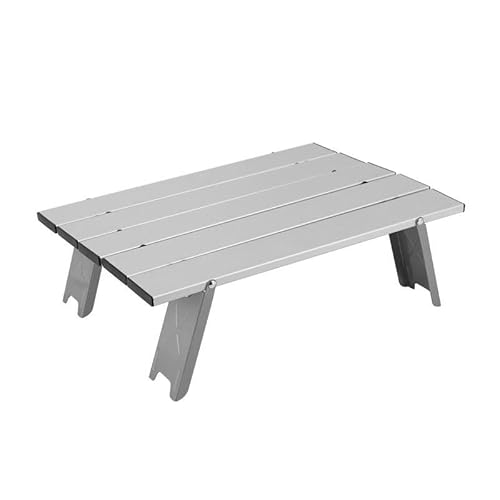 RUDFUZ Mini tavolo portatile ultra leggero in lega di alluminio, tavolo pieghevole per il tempo libero, tavolo da campeggio, tavolo da tè