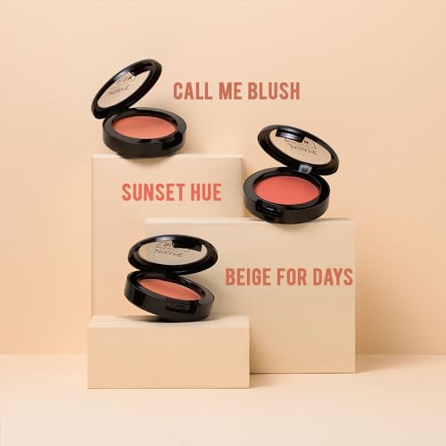 Image of JAQULINE USA Perfect Glow Powder Blush | Highly Pigmented, Soft & Lightweight Formula | Blends Effortlessly | Lasts All Day | Vegan & Paraben-Free | SUNSET HUE, 5g