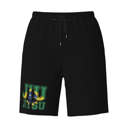 Flag BJJ Tee Brazilian Jiu Jitsu Men's Quick-Dry Board Shorts 7" - Swim Trunks Summer Hawaii Beach3