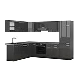 Photo Gallery vicco cucina angolare completa r-line, antracite lucido/antracite, 227 x 287 cm, pl antracite Photo Gallery vicco cucina angolare completa r-line, antracite lucido/antracite, 227 x 287 cm, pl antracite