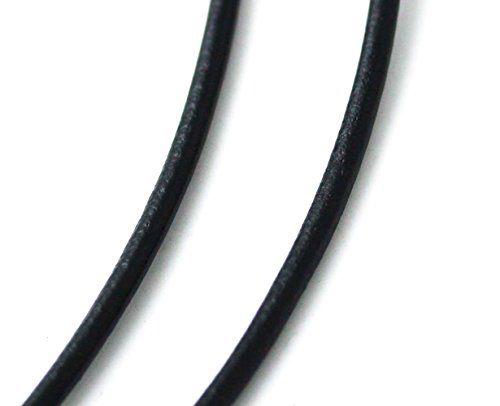 LynnAround Sturdy Beach Choker Surf Necklace Adjustable Genuine 2mm, 3mm Round Brown/Black Leather Cord 16-32"3