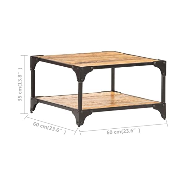 Coffee tableretro coffee tablebalcony tea tablebedside cabinetliving room center tableassembly requiredused as a end tableoolden office room 236x236x138 solid mango wood  urban country home decor