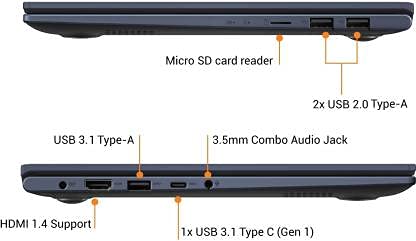 Image of ASUS VivoBook Ultra 14 Core i3 10th Gen - (4 GB /512 GB SSD /Windows 10 Home) X413JA-EB302T Thin and Light Laptop (14 inch, Bespoke Black, 1.40 kg)