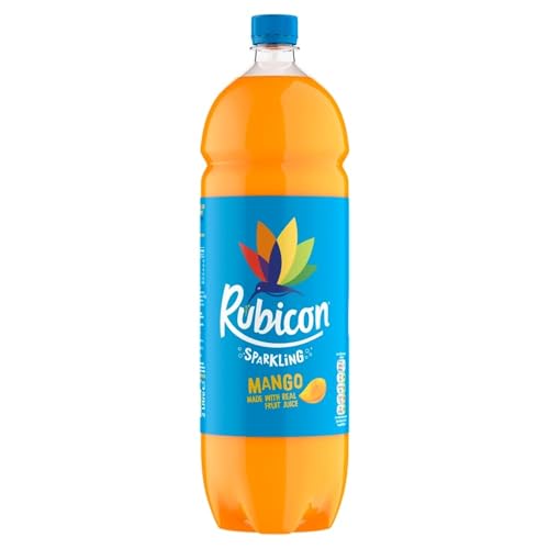 Rubicon 2L Sparkling Mango Flavoured Fizzy Drink with Real Fruit Juice, Handpicked Fruits for a Temptingly Intense Taste Made of Different Stuff - 1 x 2L Bottle
