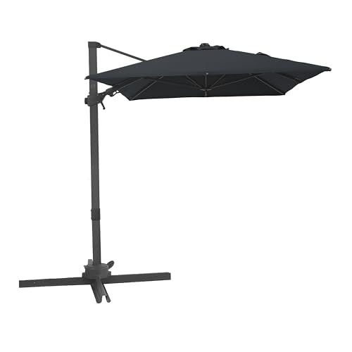 Sombrilla descentrada rectangular 200x300 para jardin parasol giratorio 360 AXI Nyra