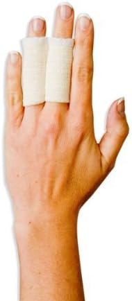 Double Finger Stall - Pull On Cotton Elastic Bandage Protection - Child