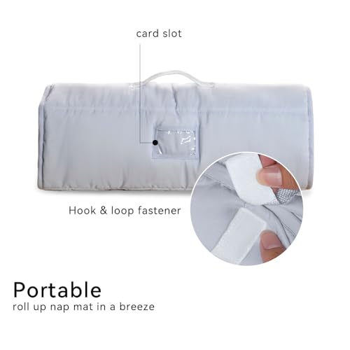 Toddler Nap Mat with Pillow and Minky Blanket 55''x35'' Toddler Sleeping Bag for Daycare, Preschool Travel Camping Mat Nap Mat for Boys and Girls - Image 6