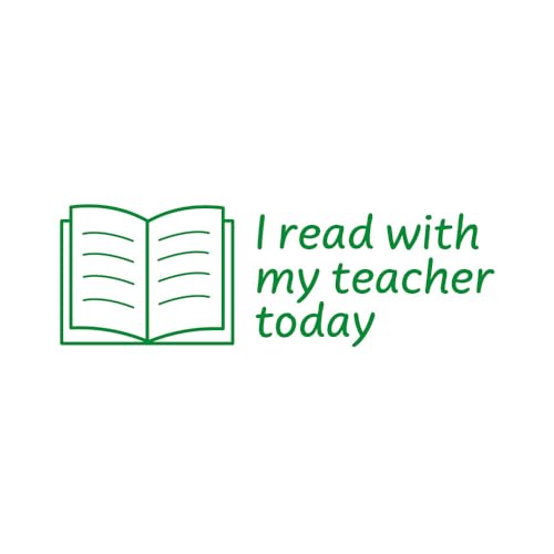 SuperStickers Assessment Stamper for teachers: I Read With My Teacher Today - Green Ink