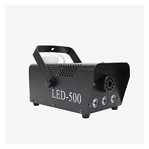 Máquina de humo portátil para Halloween 500W con control remoto inalámbrico y luces LED, equipo para producción musical miniatura 1