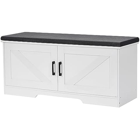HOMSHO 2-Tier Storage Bench Cover