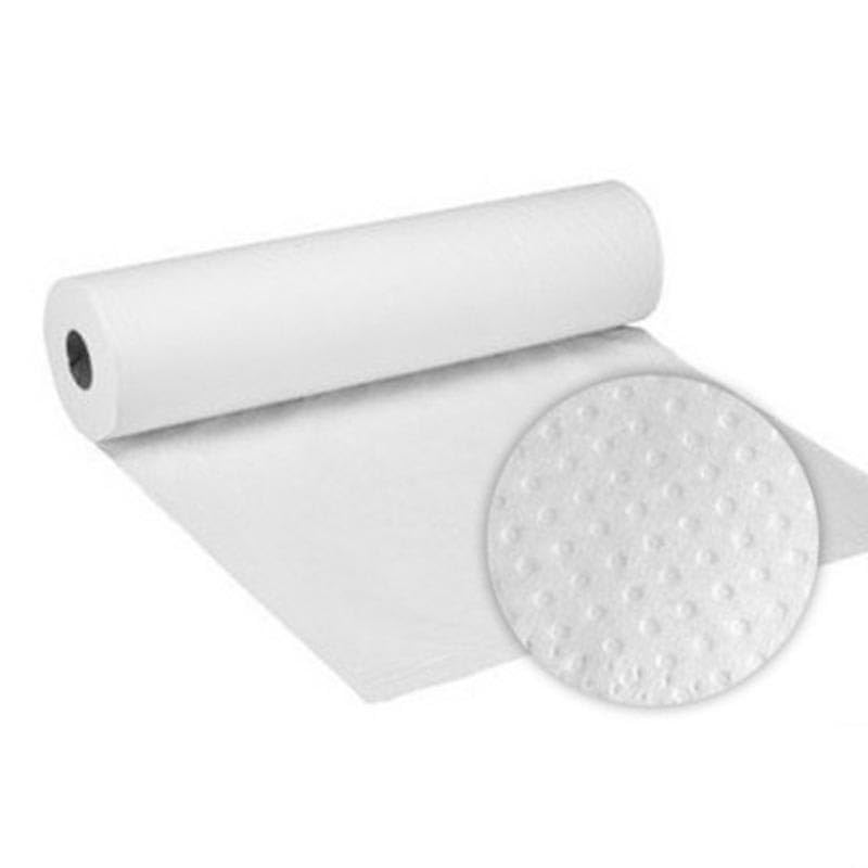 LOT DE 3 ROULEAUX DE DRAPS D'EXAMEN GAUFRÉS - PURE OUATE BLANCHE - 50 X 38 CM - 46 mètres - DRAP MEDICAL FABRIQUES EN FRANCE