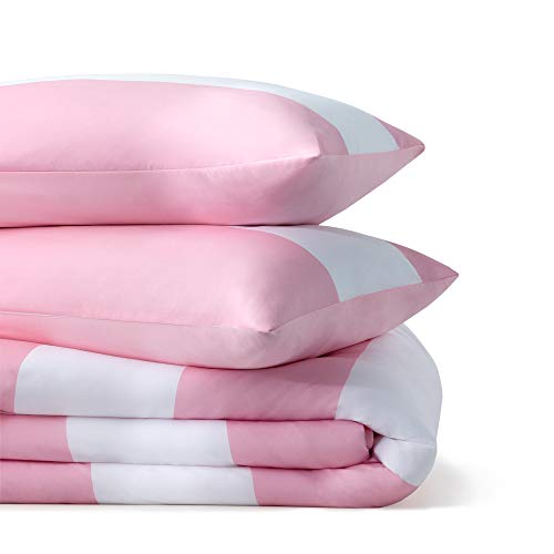 LINENSPA All Season Hypoallergenic Down Alternative Microfiber Comforter, Queen, Pink/White - image 4