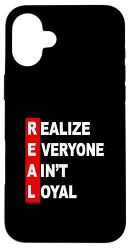 Red Color Everyone Ain't REAL ���b�h�O���t�B�b�N �X�}�z�P�[�X iPhone 16 Plus �p
