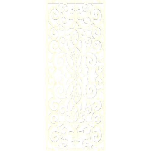 Image of Buel Decorative Pierced Fretwork Wood Wall Panels, 19 3 /8 inchW x 49 3 /8 inchH x 1 /4 inchT, Red Oak