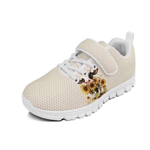 Girl Sneakers Size 11-15 Lightweight Girls Running Shoes Lace-Up Design