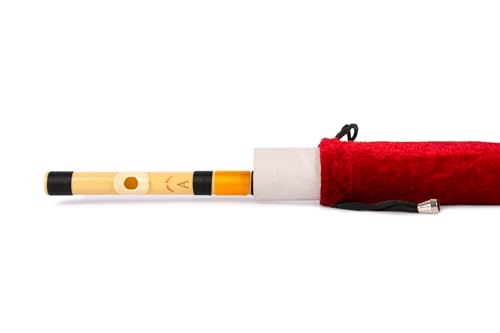 Image of Radhe Flutes PVC Fiber A Natural Bansuri Higher Octave Right-Handed | Durable, Washable, Crack-Resistant Flute with Velvet Cover, Paper Tube & Beginner Course
