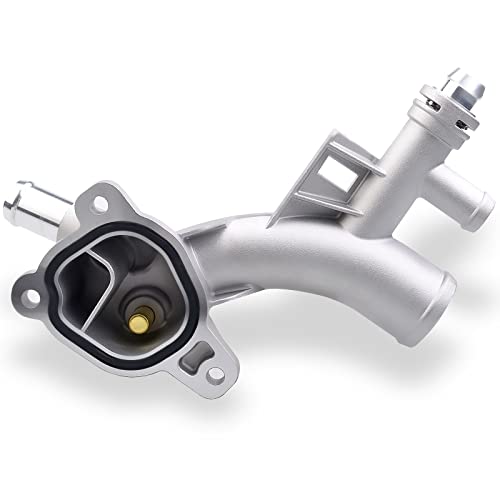Cnraqr 25193922 Aluminum Coolant Housing Water Outlet Compatible With 2011-2020 Cruze Sonic Trax Buick Encore 1.4L #TOP6