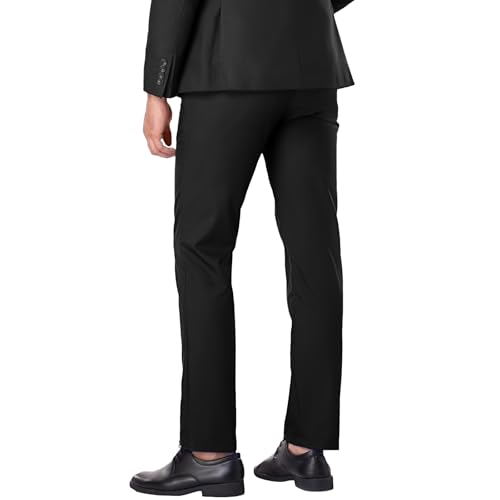 Mens Dress Pant Slim Fit Flat Front Pants for Men Classic Fit Hidden Expandable Waist Golf Men Suit Pants for Work3