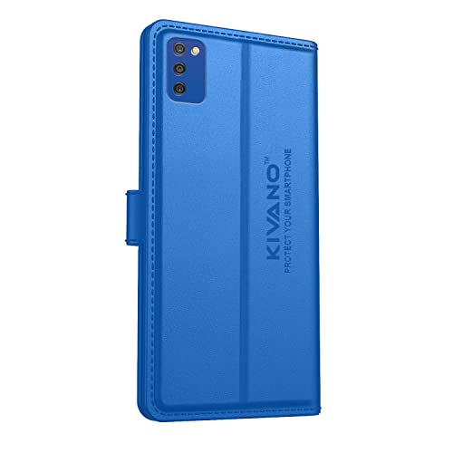 Image of Compatible with Samsung Galaxy A03s Flip Cover | Leather Finish | Inside Pockets & Inbuilt Stand | Shockproof Wallet Style Magnetic Closure Back Cover Case