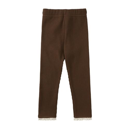 Girls Footless Tights Comfort Stretch Solid Dance Leggings Toddler Girls High Waist Knit Yoga Pants Leisure Rib Leggings