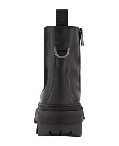 KARL LAGERFELD Men's Leather Plain Toe Chelsea Boot Combat3