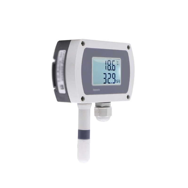 Wall-Mounted Temperature Humidity Transmitter with LCD Display for Rail Installation