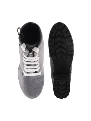 Image of SilverArrow womens Velvet Echo Boots | Classic Design and Western Wears | Short Boot For Casual, Outdoor and Holiday Outings