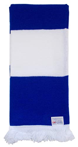 Arena Scarves Huddersfield Town Fans Royal Blue and White Traditional Bar Scarf, White, Blue - Image 3