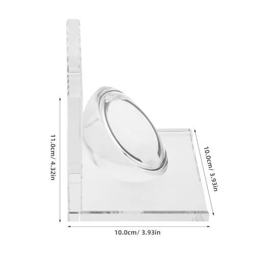 Soportes para libros estables de cristal pulido con base decorativa 3
