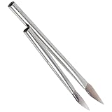 minkissy Herramienta para Pulir Joyas de Ágata con Mango Acero 20 Cm y 14 Cm, Bruñidor de Joyería para Alisar Anillos y Pulir Brazaletes, Kit de Reparación Artesanal Profesional