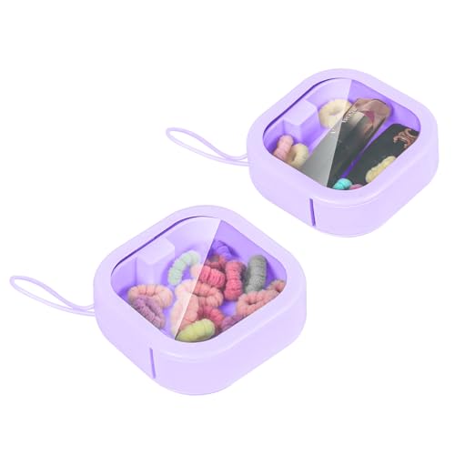 Chfory Hair Tie Organizer, Small Portable Hair Accessories Storage Can