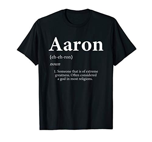 Aaron Definition - Cute Personalized Name Gift For Aaron T-Shirt