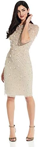 Adrianna Papell Womens Beaded Cocktail Dress - Image 4