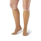 Ames Walker AW Style 76 Soft Sheer 8-15 mmHg Mild Compresion Knee High Stockings Natural XX-Large